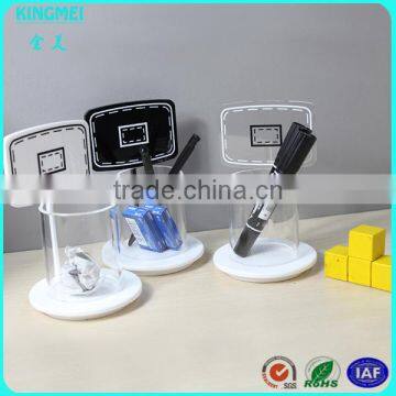 Cute Acrylic pencil box, round acrylic pen and pencil display holders,plexiglass tube pencil container