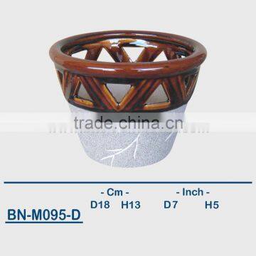 Vietnamese Ceramic Sandblasting Mini Flower Pot BN-M095 photo-3
