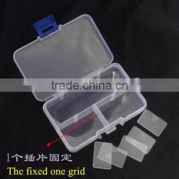 10x6cm 8 Compartments Clear Divider Box Rectangle Electronic Components Adjustable Plastic Storage Box photo-3