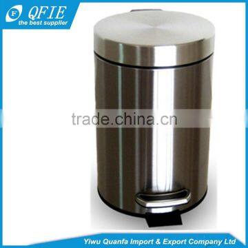 Wholesale Silver Eco-friendly Cylinder Lowes Stainless Steel Trash Can With the Foot Pedal photo-5
