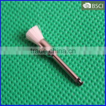 Curve Handpiece Pencil Brush,Latch Style Flat Dental Prophy Brush,White Wool Prophy Brush