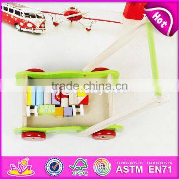 Wholesale Educational Wooden Baby Activity Walker Funny Toys Wooden Baby Activity Walker With Building Blocks W16E076 photo-6