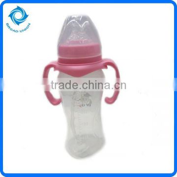 350ml Wide Mouth Plastic Baby Bottle With Straw