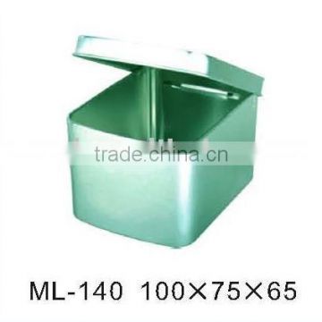 rectangular tin box with hinge