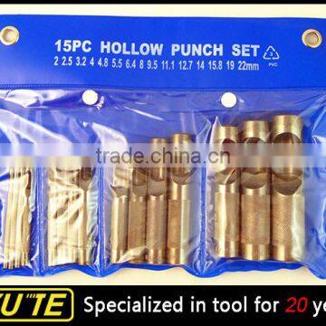 2017 Yute 15PCS hollow punch bag &punch press set