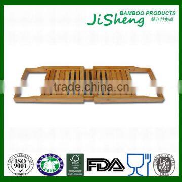 Bamboo Bathtub Caddy Tray With Extending Sides and With Waterproof Cloth photo-2