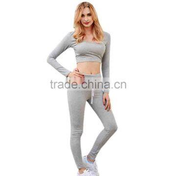 Women Tracksuit Fitness Set Sexy Leggings And Pullover Sweatershirt Long Sleeve Skinny Pants Women 2 Piece Sets