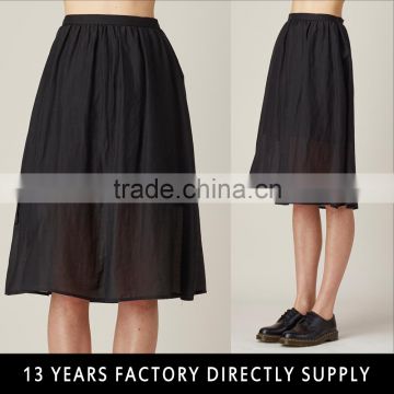 2016 latest ladies skirt designer chiffon Midi skirt suits