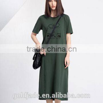 Robot Pattern Printing Casual Wear Womens Stylish Maxi Dress Summer Dress Evening Dress Long Maxi Dresses photo-3