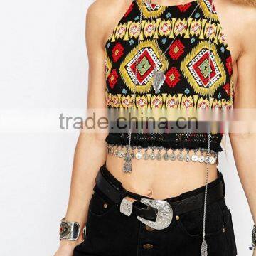 Crop Top Voodoo Child Fesitval Print Woman Clothing 2016 photo-3