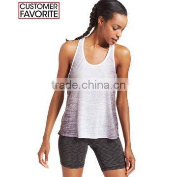 women's polyester dry fit T-Back tank top