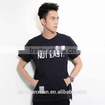 Wholesale Plain Couple Short Sleeve Letter Printing T-shirt With Pocket 2016 photo-3