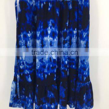 Girl's Stock Fashion Dip Dye Washed Colder Shoulder Summer Dress photo-2
