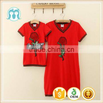 bulk wholesale kids clothing mother and daughter t shirt dress