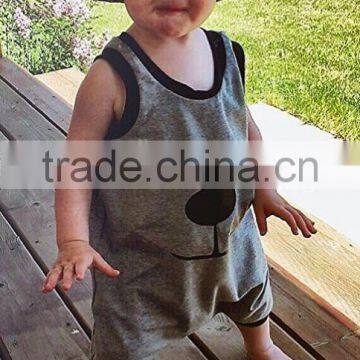 Newborn Baby Clothes Custom Cotton Sleeveless Smocked Baby Romper Cute Kids Clothing photo-2