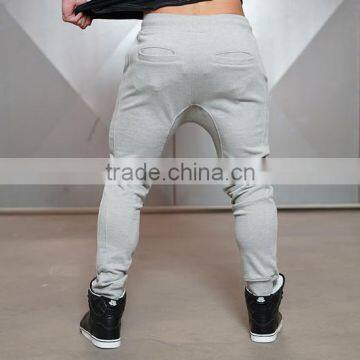 Hot Sale Mens Joggers Light Grey Cotton Polyester Spandex Slim Fit Sweatpants Custom Tapered Joggers Gym Jogger Pants photo-2