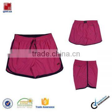 lady solid color spendex board shorts