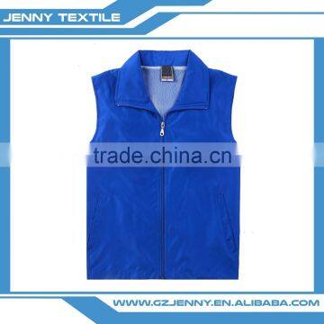 High Quality Fluorescence Color Zipper-Up Man Vest