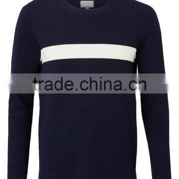 Excellent Navy Cashmere Pullover Wool Sweaters for Men photo-3
