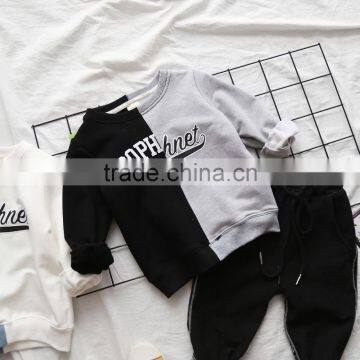 2-7 Years 2017 New Wholesale Autumn Cotton Full Sleeves Stitching Letter Kids Clothing Jackets photo-6