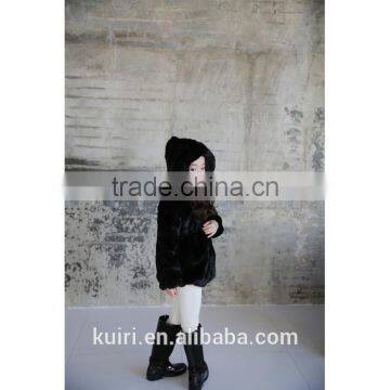 New 2016 Fashion Children's Faux Fur Coat Baby Girls Autumn and Winter Warm Thick Long HoodedFaux Fur Outwear Jackets photo-5