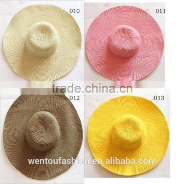 Wholesale New Fashion Straw Monogramed Floppy Hat photo-2
