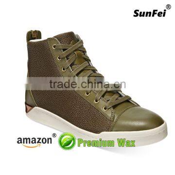 2017 Hot Flat 6mm Width Customized Waxed Luxury Leather Shoelaces for for Air Jordan Wax Laces - All Size - Army Green photo-6