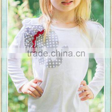 kids elephant t-shirt elephant ruffle raglan fall icing ruffle sleeve t shirts