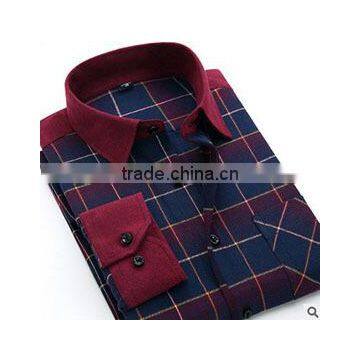 Latest Shirt Designs for Men Plaids Flannel Cotton Couple Long Sleeve Fancy Design Men Shirt photo-3