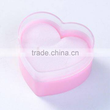 Plastic Storage Containers Heart Pink Transparent