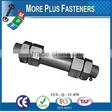 Made In Taiwan Stainless Steel Xylan Coated Colored Stud Bolts With Hexagon Nuts photo-6