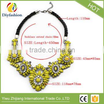 Shourouk Style Alloy Flower Vintage Statement Pendants Necklaces Crystal Jewelry Fashion Choker Necklace photo-6