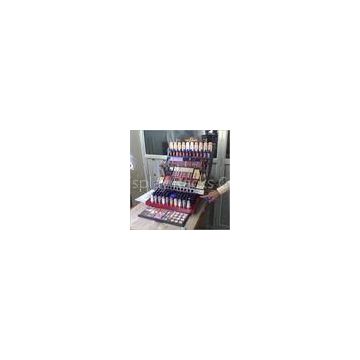 UV coating Pink nail polish Cosmetic Display Stands with holes for brand value