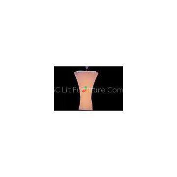 PE material Glowing Cocktail table , Durable Outdoor Bar  Furniture