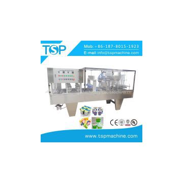 Plastic water yogurt cup filling and sealing machine roll/piece film sheet