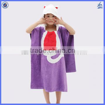 kids towel surf poncho/poncho hooded beach towel