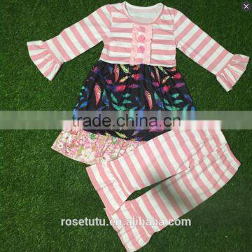 Zhejiang Yiwu Girls Long Sleeved Clothes Give You a Different Dress Feeling Long Autumn Stripes Wrinkled Girls Cotton photo-6