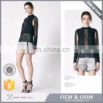 Super Floral Flowy White XO Shorts photo-3