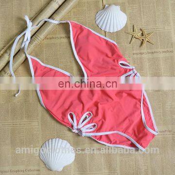 One Piece Hollow Out Plus Size Women Beach Wear Padded Bare Back Bikini photo-3