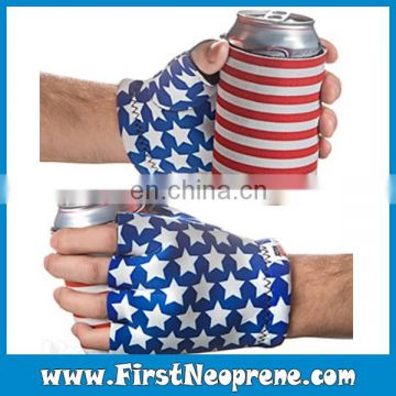 America flag Hands Warmer Neoprene Printed Insulated Can Cooler