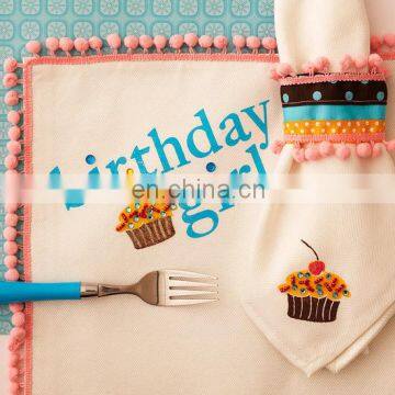 Birthday Girl Place Mat and Napkin