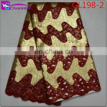 High Quality African Organza Lace Fabrics GL198 photo-3