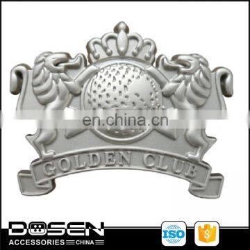 Electroplating nickel free Matte fashion metal badge, wholesale designer diamond plate