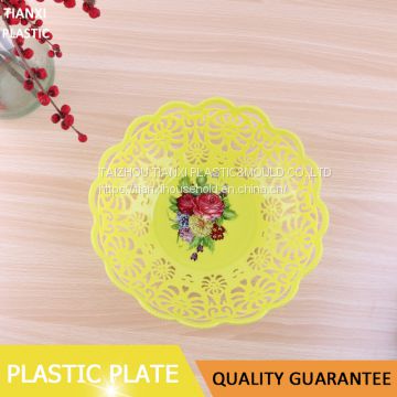 factory direct wholesale plastic plate with flower design