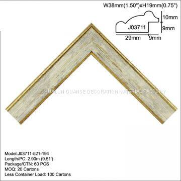 J04540 Series Flat PS Picture Frame Moulding&Photo Frame Profiles ,Mirror Frame Moulding Factory China photo-3