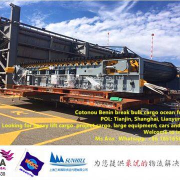 Shanghai to Cotonou ocean freight for break bulk cargo shipping logistics Benin