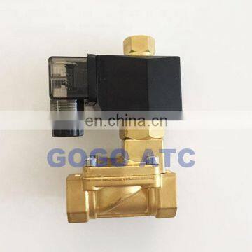 GOGO Normally Open 2 Way Pilot Diaphragm Brass solenoid water valve flow control 3/4" BSP 220V 24V DC 20mm PX-20K NBR 0.5-13bar