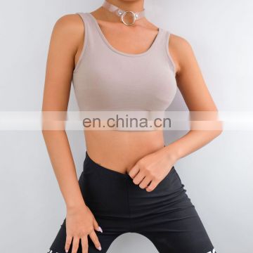 Wholesale Womens Custom Logo Printing Stretch Plain Crop Top T Shirts