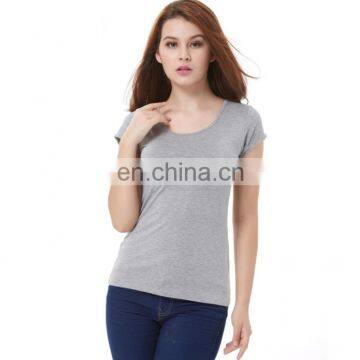 2020 New Arrival Hot Selling Female Blank Modal Stretch Summer Short Sleeve Crew Neck Women t Shirt photo-6