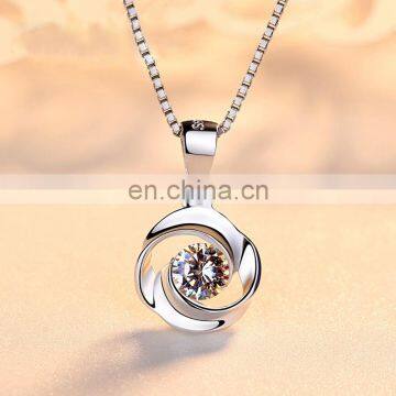 Wholesale Jewellery Making Supplies Jewelry White Gold Rhodium Plated Charm Pendant 925 Sterling Silver Necklace photo-3